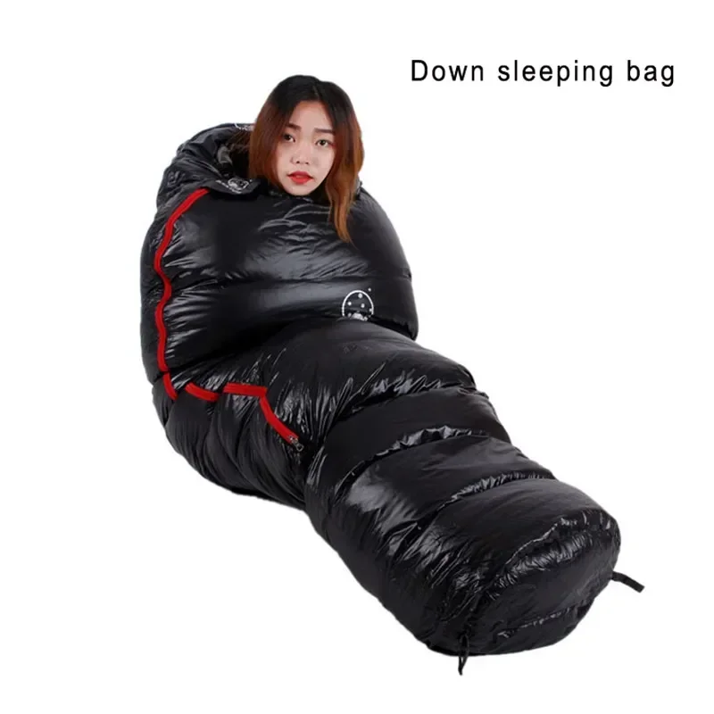 Very Warm White Goose Down Filled Adult Mummy Style Sleeping Bag Fit for Winter Thermal 4 Kinds of Thickness Camping Very Warm White Goose Down Filled Adult Mummy Style Sleeping Bag Fit for Winter Thermal 4 Kinds of Thickness Camping