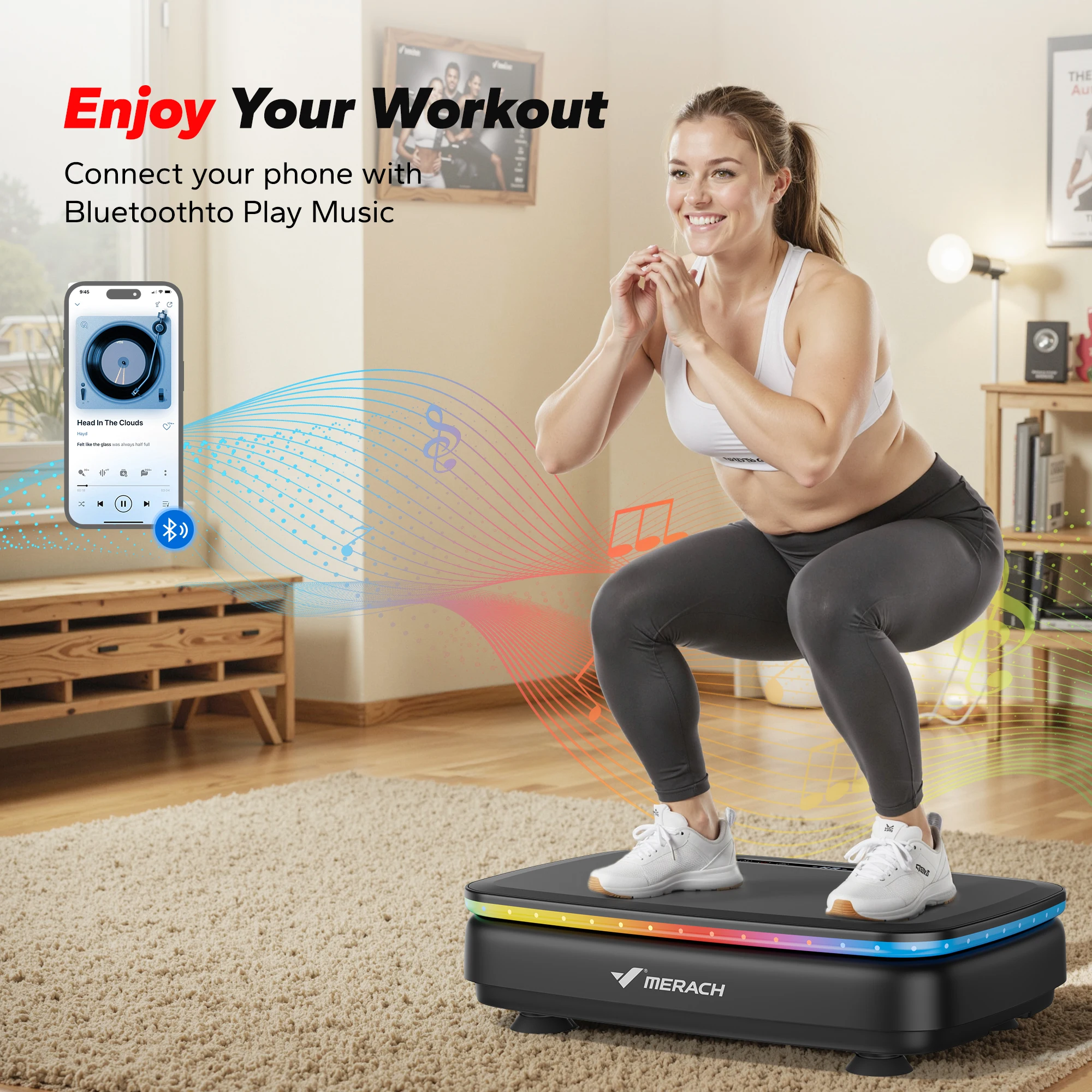 Vibration Plate Exercise Machine with Light Whole Body Workout Power Vibrate Platform Vibration Plate Lymphatic Drainage Vibration Plate Exercise Machine with Light Whole Body Workout Power Vibrate Platform Vibration Plate Lymphatic Drainage