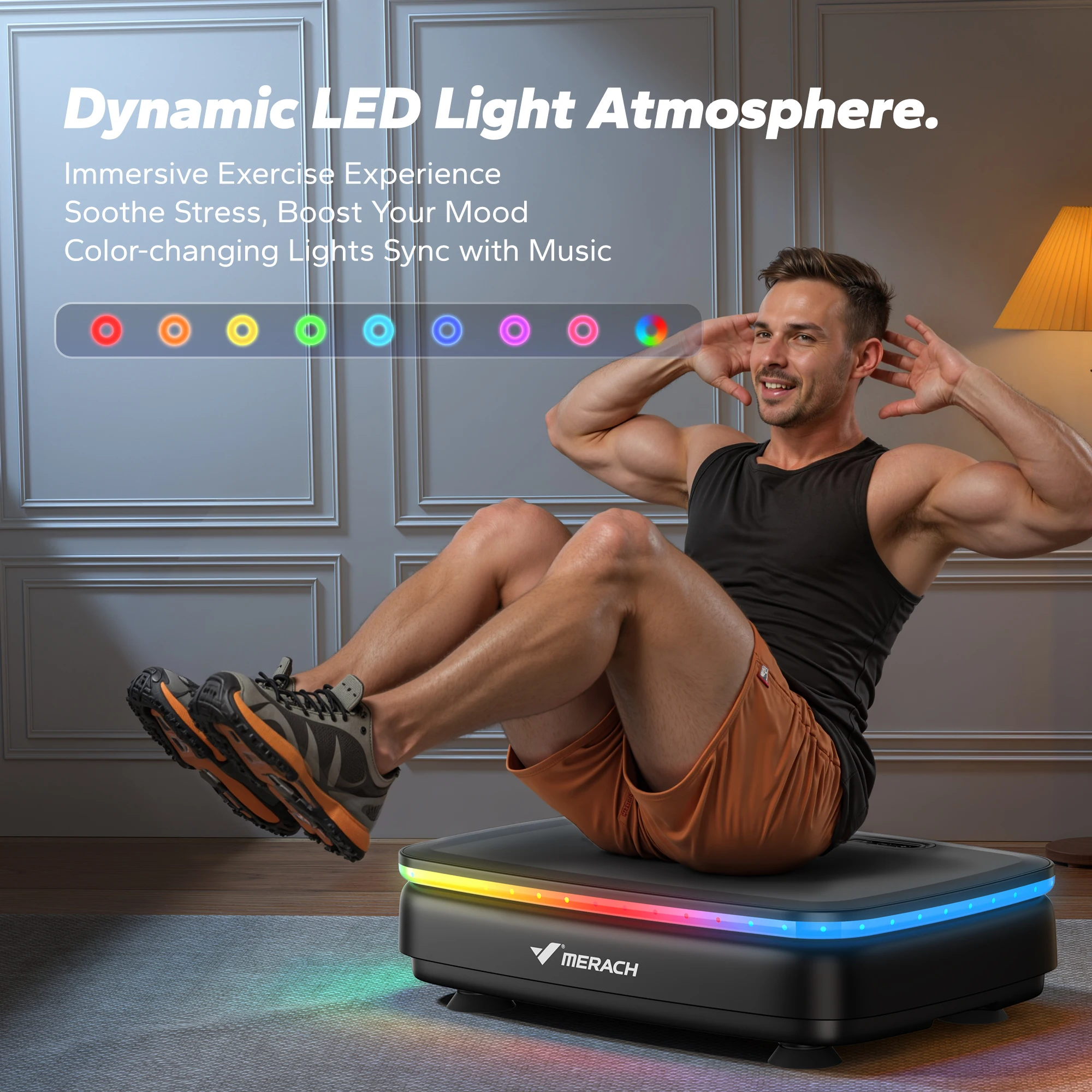 Vibration Plate Exercise Machine with Light Whole Body Workout Power Vibrate Platform Vibration Plate Lymphatic Drainage Vibration Plate Exercise Machine with Light Whole Body Workout Power Vibrate Platform Vibration Plate Lymphatic Drainage
