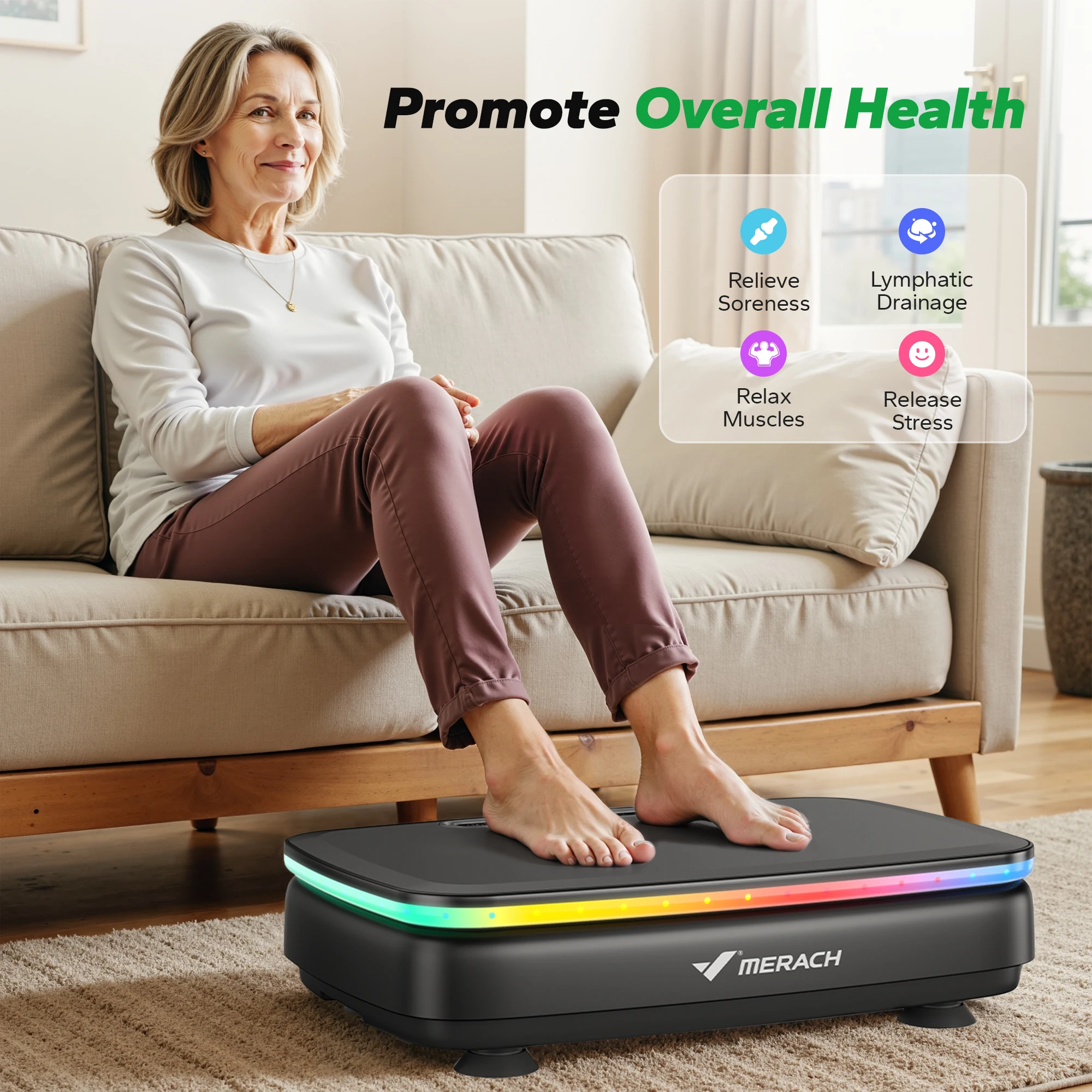 Vibration Plate Exercise Machine with Light Whole Body Workout Power Vibrate Platform Vibration Plate Lymphatic Drainage Vibration Plate Exercise Machine with Light Whole Body Workout Power Vibrate Platform Vibration Plate Lymphatic Drainage