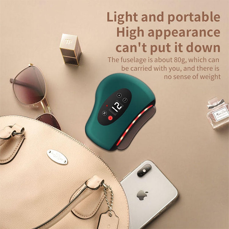 Vibration Scraping Board Facial Gua Sha Electric Stone Lifting Massager Remover Nasolabial Folds Anti Cellulite Beauty