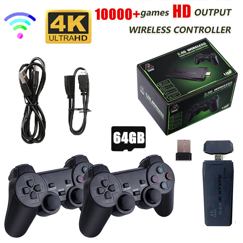 Video Game Console 2.4G Double Wireless Controller Game Stick 4K 10000 Games 64 32GB Retro Games Video Game Console 2.4G Double Wireless Controller Game Stick 4K 10000 Games 64 32GB Retro Games
