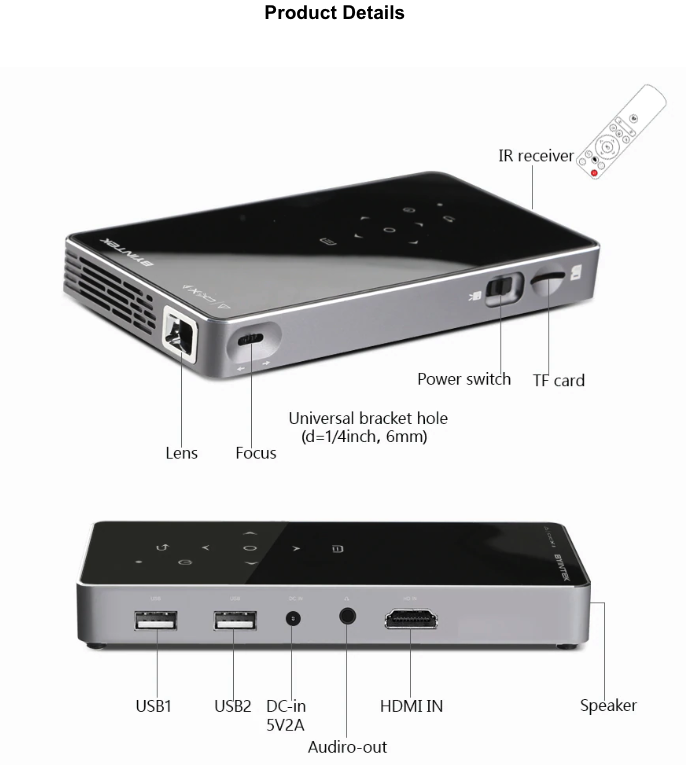 Video Projector LED Mini Portable Video Projector LED Mini Portable