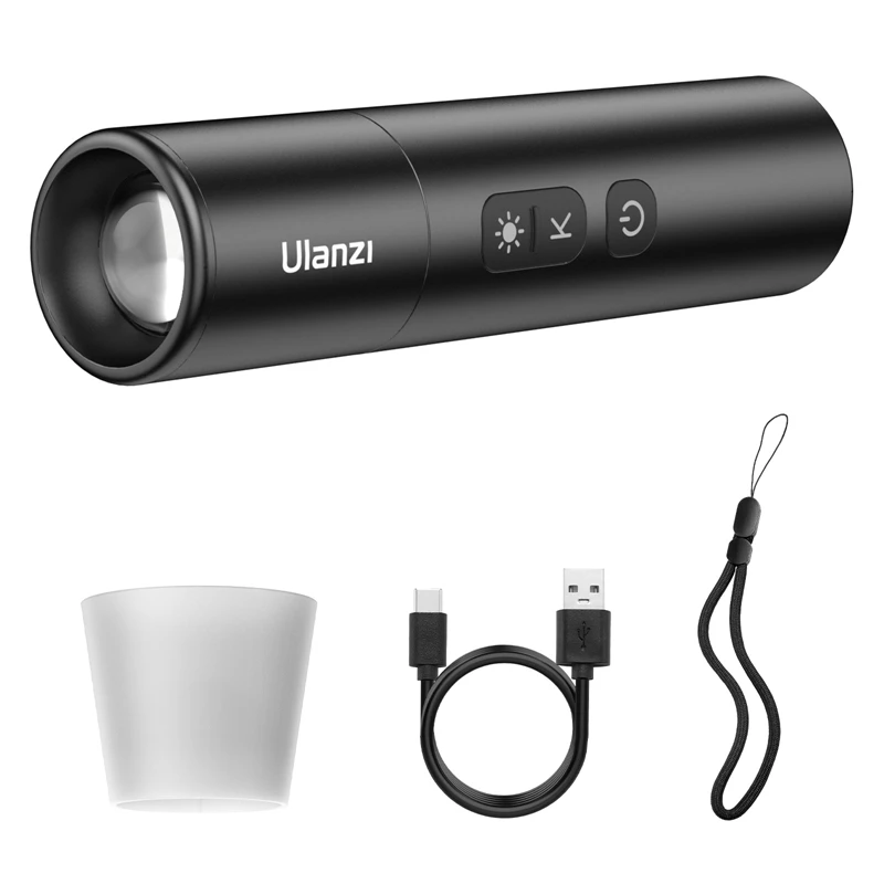 Videography Flashlight Zoomable Photography Fill Light Ambience Light with 1/4” Thread for Camera Stand Cage Videography Flashlight Zoomable Photography Fill Light Ambience Light with 1/4” Thread for Camera Stand Cage