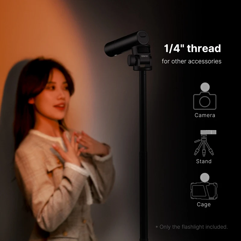 Videography Flashlight Zoomable Photography Fill Light Ambience Light with 1/4” Thread for Camera Stand Cage Videography Flashlight Zoomable Photography Fill Light Ambience Light with 1/4” Thread for Camera Stand Cage