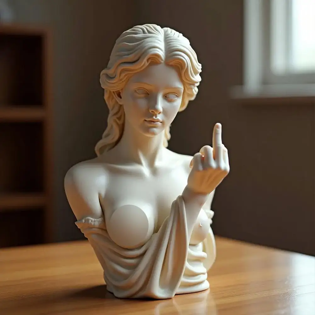 Vienna Goddess Statue Middle Finger Resin Art Decor Funny Offensive Sculpture Desktop Novelty Gift Decor Statue Home Vienna Goddess Statue Middle Finger Resin Art Decor Funny Offensive Sculpture Desktop Novelty Gift Decor Statue Home