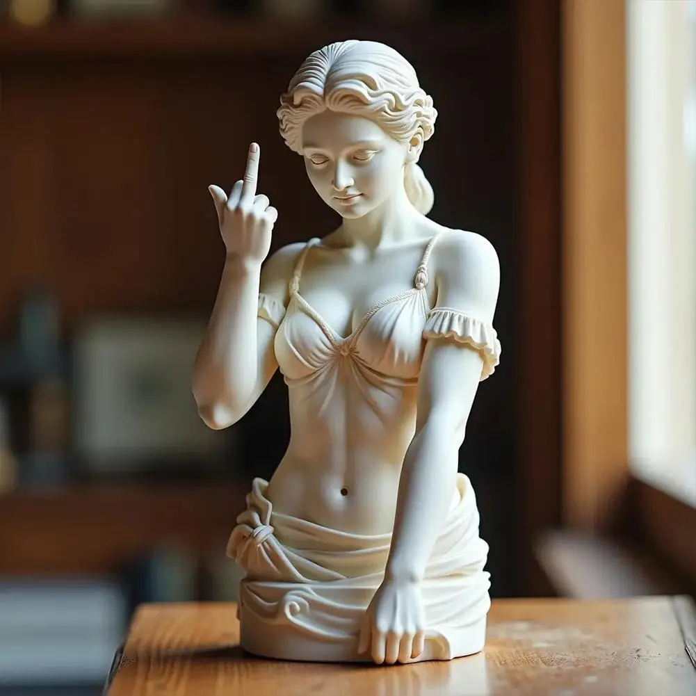 Vienna Goddess Statue Middle Finger Resin Art Decor Funny Offensive Sculpture Desktop Novelty Gift Decor Statue Home Vienna Goddess Statue Middle Finger Resin Art Decor Funny Offensive Sculpture Desktop Novelty Gift Decor Statue Home