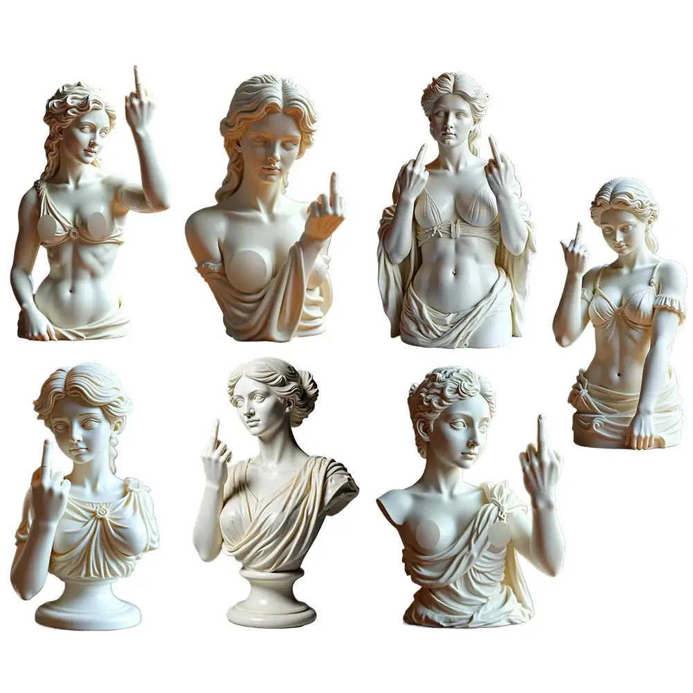 Vienna Goddess Statue Middle Finger Resin Art Decor Funny Offensive Sculpture Desktop Novelty Gift Decor Statue Home Vienna Goddess Statue Middle Finger Resin Art Decor Funny Offensive Sculpture Desktop Novelty Gift Decor Statue Home