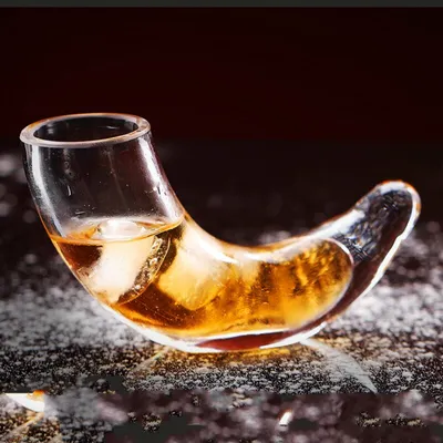 Viking Style Glass Drinking Horn Viking Style Glass Drinking Horn