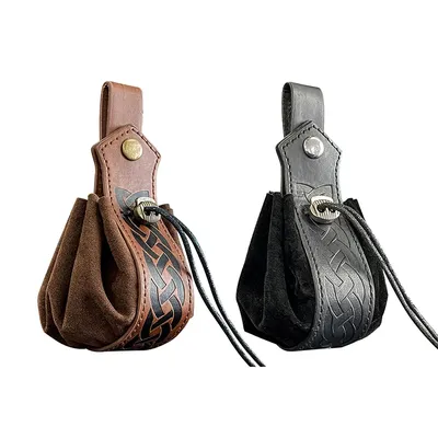 Viking-style Medieval Pouch That Can Be Hung On a Belt, Men's Coin Purse, High-quality Retro Waist Bag, Cool and Viking-style Medieval Pouch That Can Be Hung On a Belt, Men's Coin Purse, High-quality Retro Waist Bag, Cool and