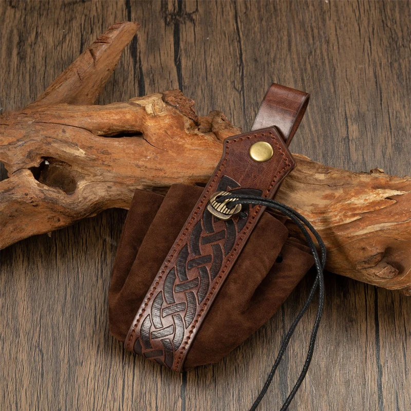 Viking-style Medieval Pouch That Can Be Hung On a Belt, Men's Coin Purse, High-quality Retro Waist Bag, Cool and Viking-style Medieval Pouch That Can Be Hung On a Belt, Men's Coin Purse, High-quality Retro Waist Bag, Cool and