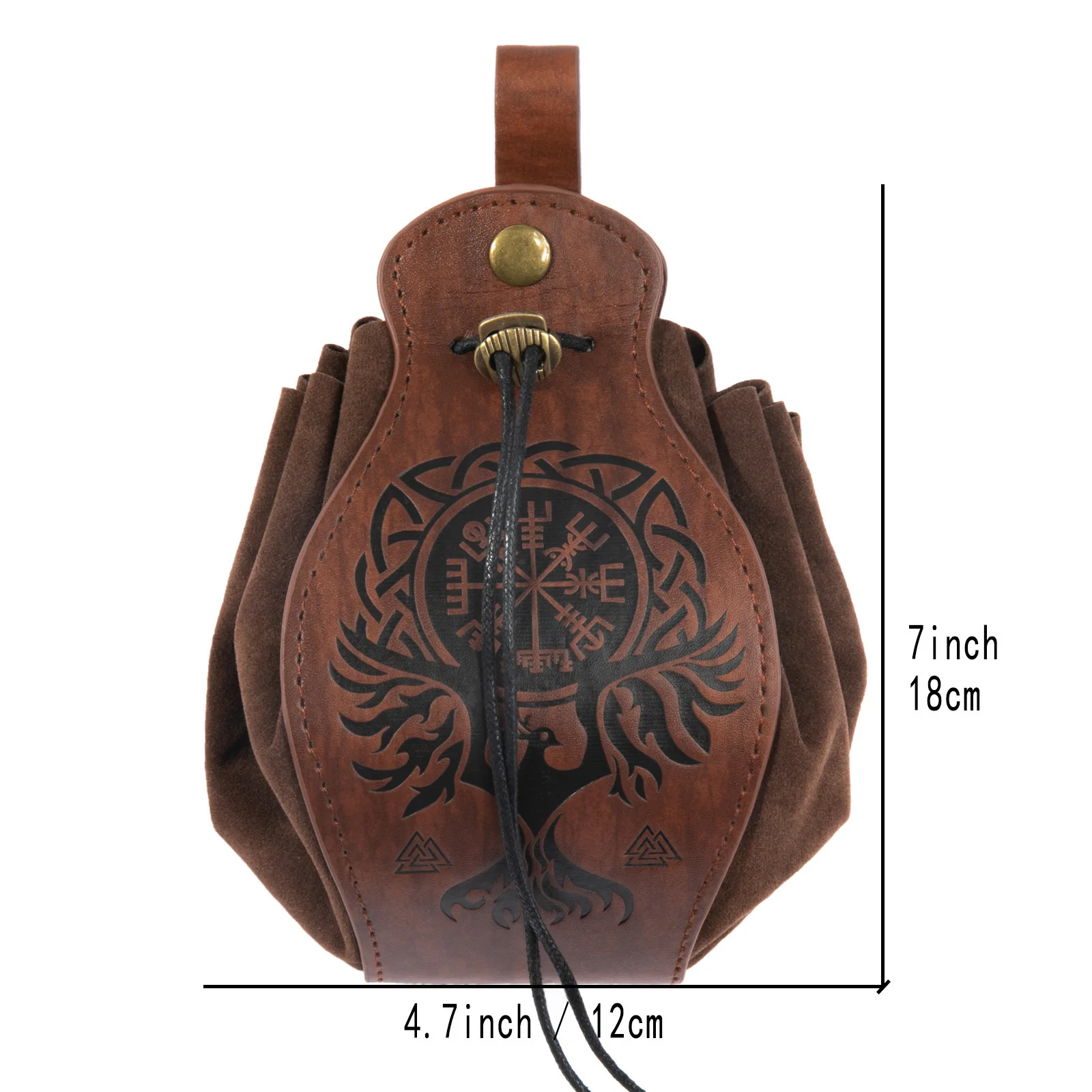 Viking-style Medieval Pouch That Can Be Hung On a Belt, Men's Coin Purse, High-quality Retro Waist Bag, Cool and Viking-style Medieval Pouch That Can Be Hung On a Belt, Men's Coin Purse, High-quality Retro Waist Bag, Cool and