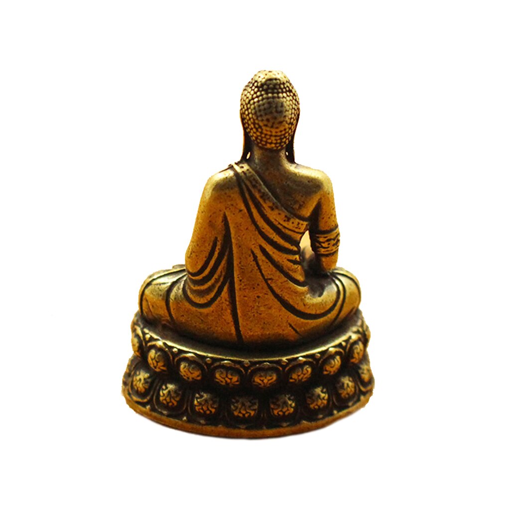 Vintage Brass Buddha Statue Decor