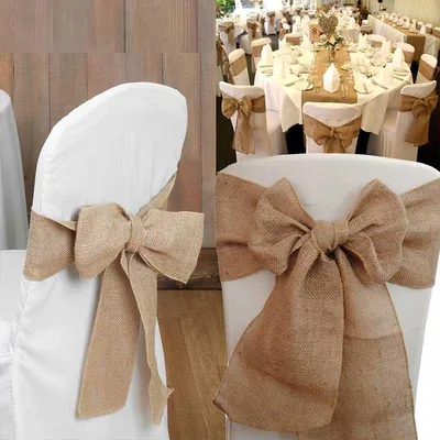 Vintage Burlap Chair Sashes (10pcs) Vintage Burlap Chair Sashes (10pcs)