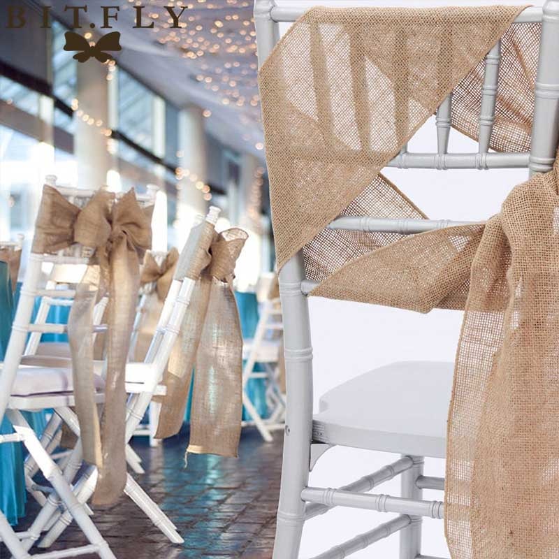 Vintage Burlap Chair Sashes (10pcs) Vintage Burlap Chair Sashes (10pcs)