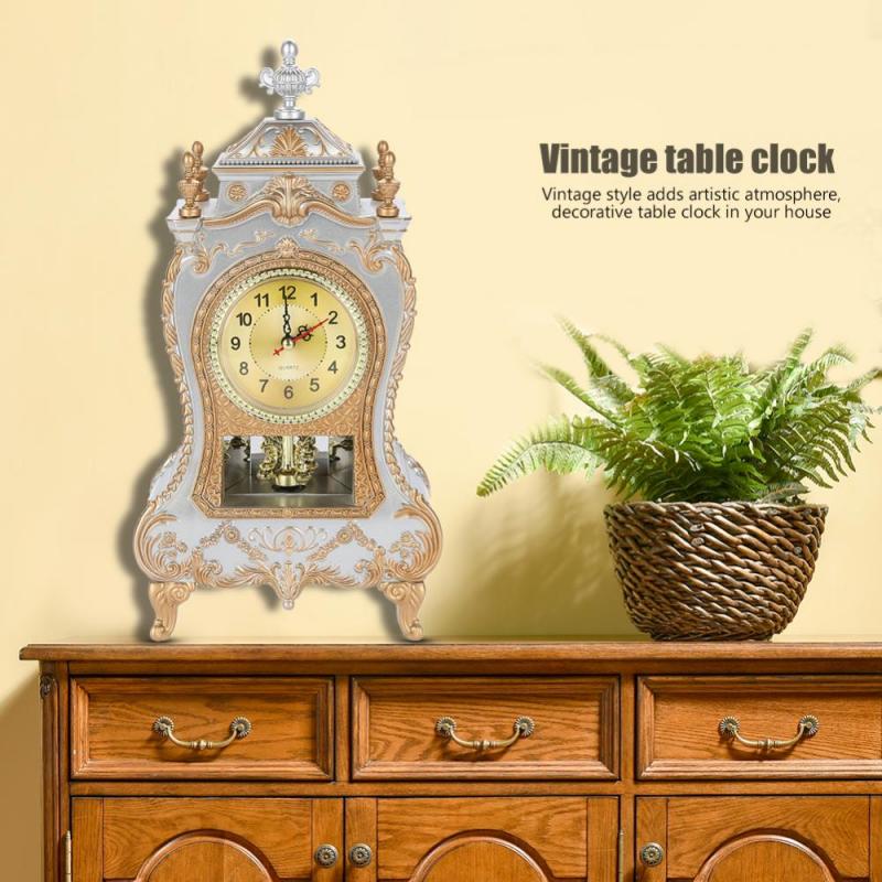Vintage Clock Decorative Desk Timepiece