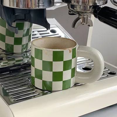 Vintage Green Checkered Mug Vintage Green Checkered Mug