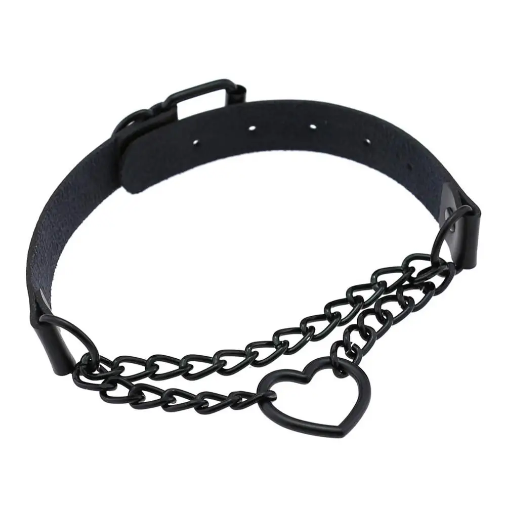 Vintage Heart Necklace Choker With Chain Goth Collar For Girls Grunge Punk Cute Kawaii Egirl Chocker Harajuku Vintage Heart Necklace Choker With Chain Goth Collar For Girls Grunge Punk Cute Kawaii Egirl Chocker Harajuku