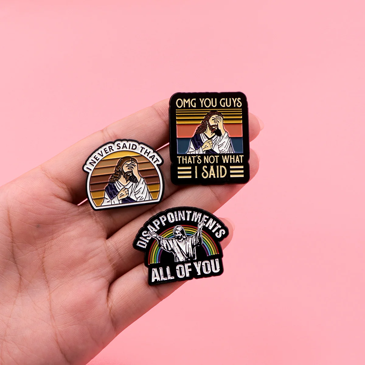 Vintage I Never Said That Funny Jesus Enamel Pin Brooch Pines Lapel Pins Badge on Backpack Clothing Accessories Fashion Vintage I Never Said That Funny Jesus Enamel Pin Brooch Pines Lapel Pins Badge on Backpack Clothing Accessories Fashion