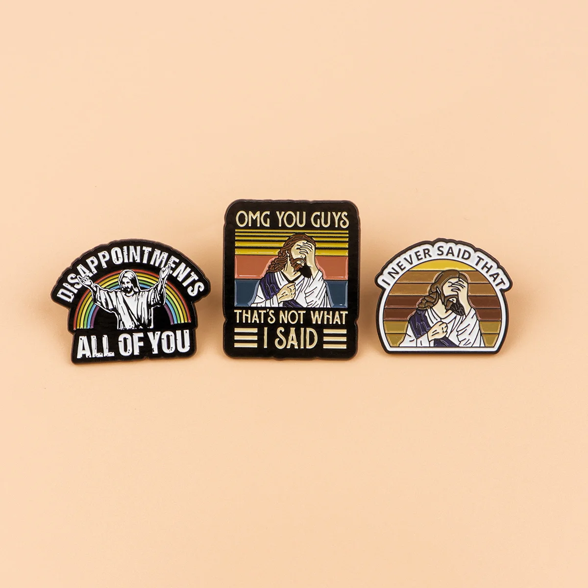 Vintage I Never Said That Funny Jesus Enamel Pin Brooch Pines Lapel Pins Badge on Backpack Clothing Accessories Fashion Vintage I Never Said That Funny Jesus Enamel Pin Brooch Pines Lapel Pins Badge on Backpack Clothing Accessories Fashion