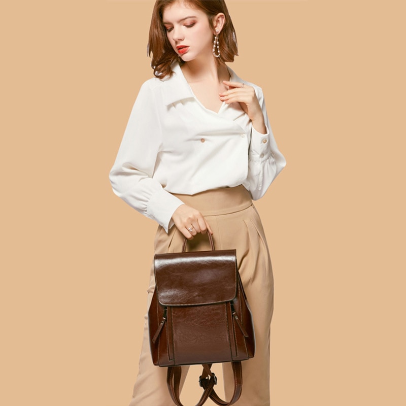 Vintage Leather Backpack Ladies Rucksack Vintage Leather Backpack Ladies Rucksack