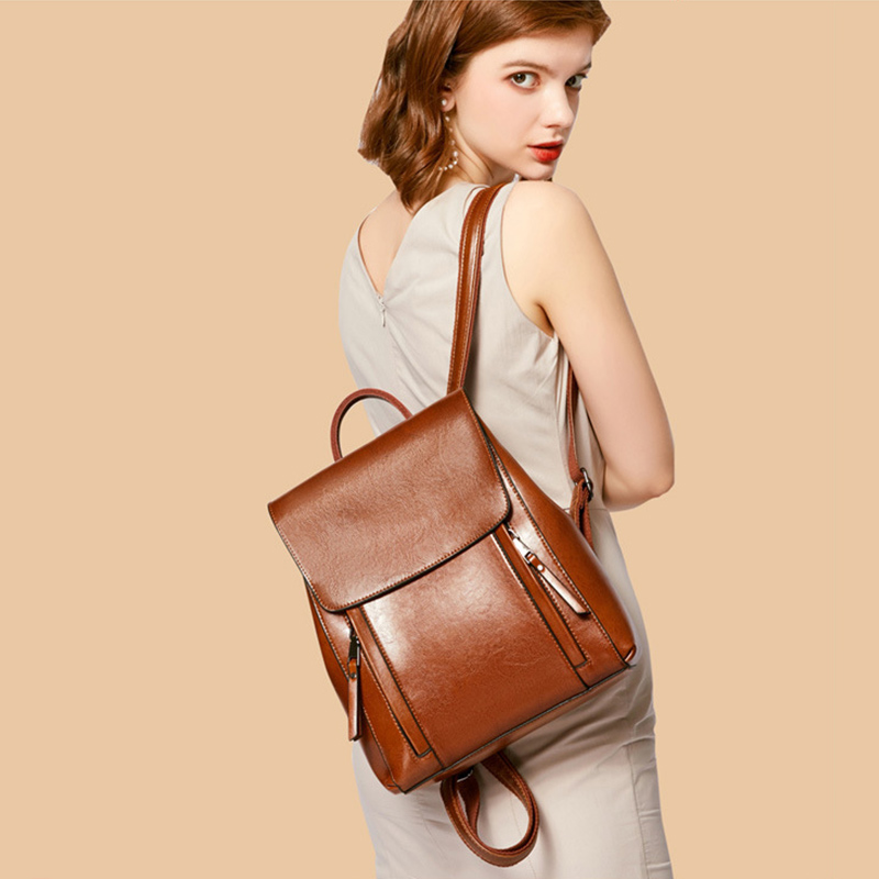 Vintage Leather Backpack Ladies Rucksack Vintage Leather Backpack Ladies Rucksack