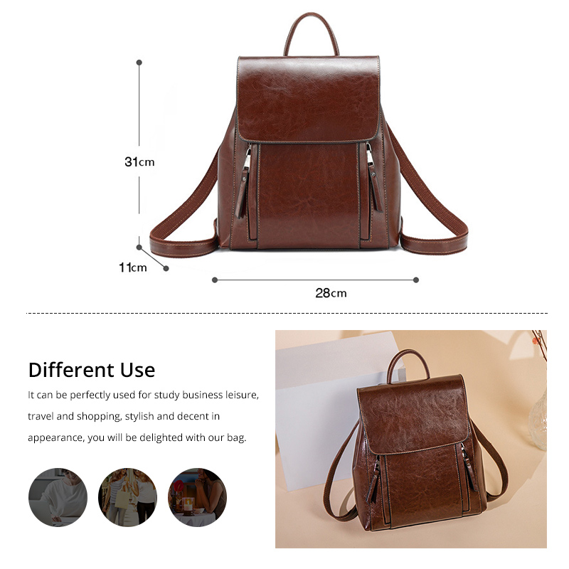 Vintage Leather Backpack Ladies Rucksack Vintage Leather Backpack Ladies Rucksack