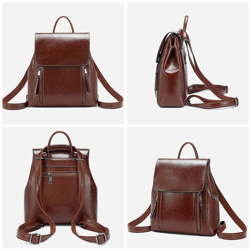 Vintage Leather Backpack Ladies Rucksack Vintage Leather Backpack Ladies Rucksack