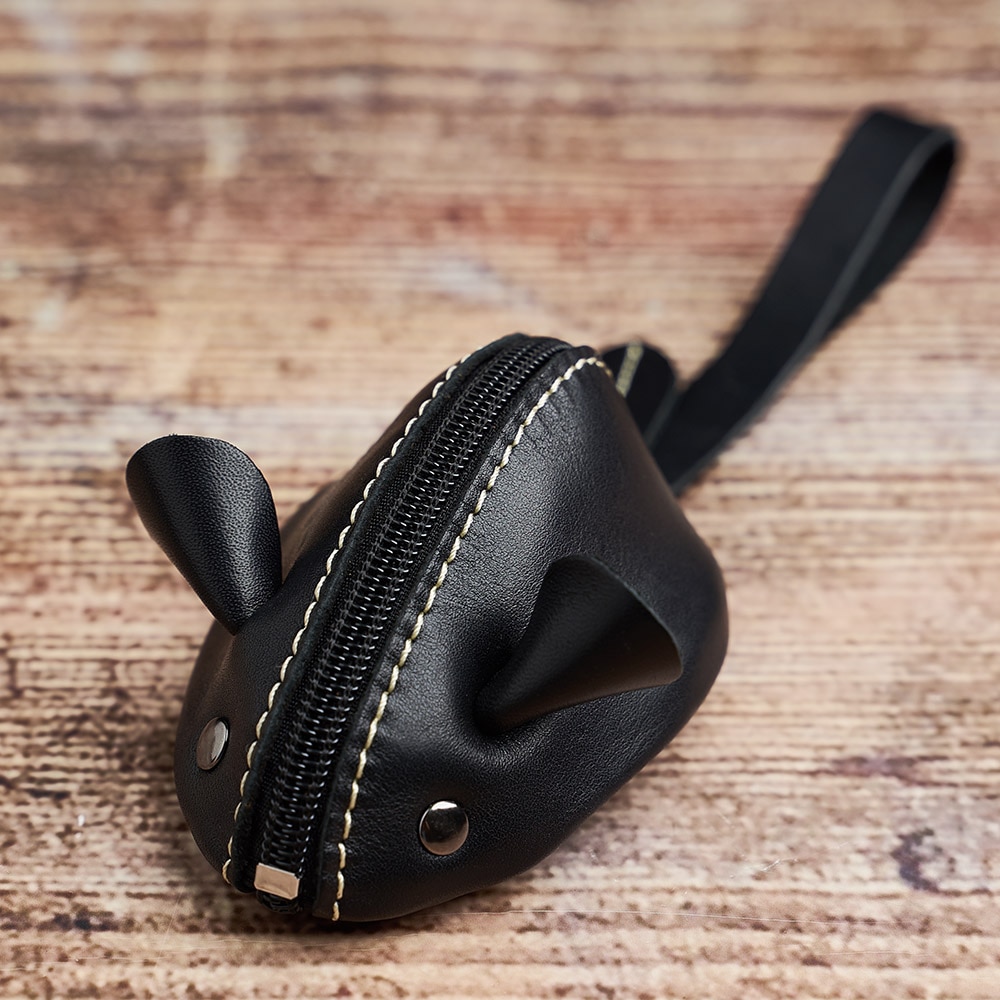 Vintage Leather Mouse Purse