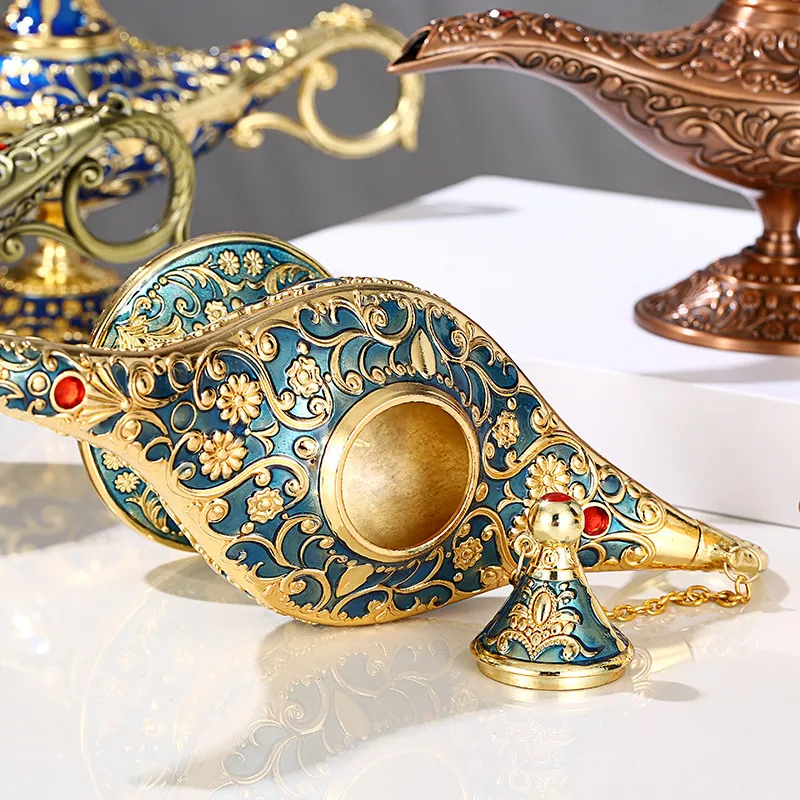 Vintage Legend Aladdin Lamp Magic Genie Wishing Ligh Tabletop Decor Crafts For Home Wedding Decoration Gift For Party Vintage Legend Aladdin Lamp Magic Genie Wishing Ligh Tabletop Decor Crafts For Home Wedding Decoration Gift For Party