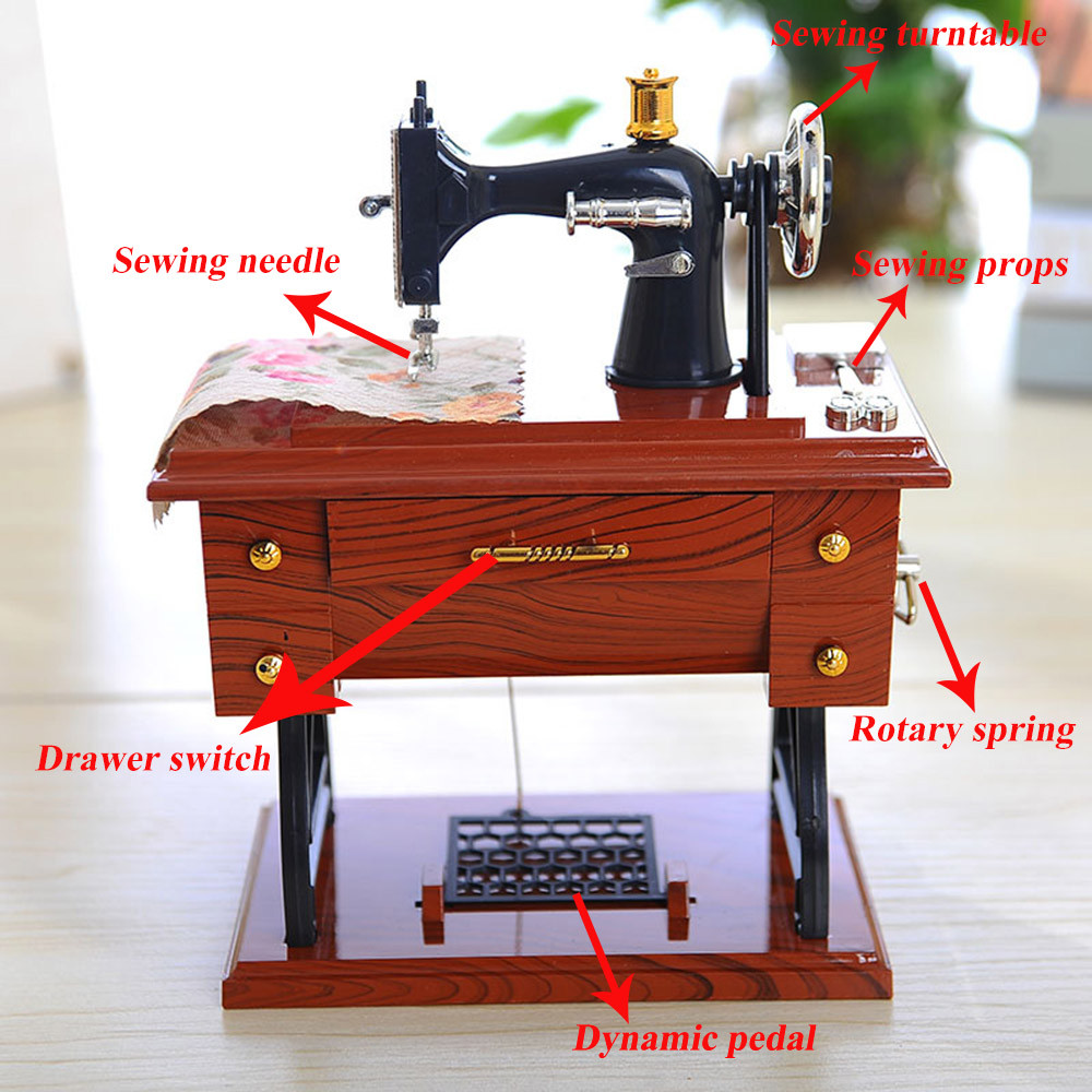 Vintage Music Box Sewing Machine Design Vintage Music Box Sewing Machine Design