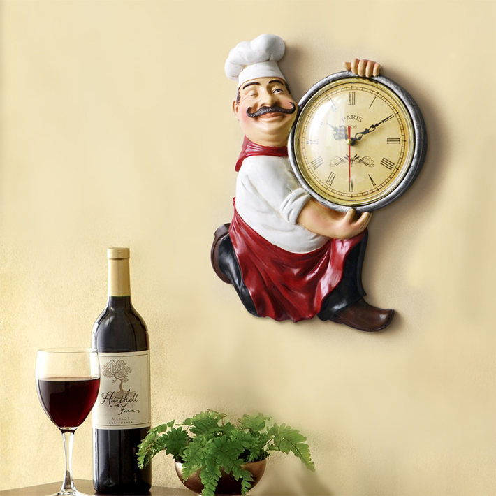 Vintage Resin Chef Clock Vintage Resin Chef Clock