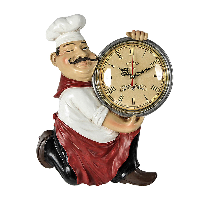 Vintage Resin Chef Clock Vintage Resin Chef Clock