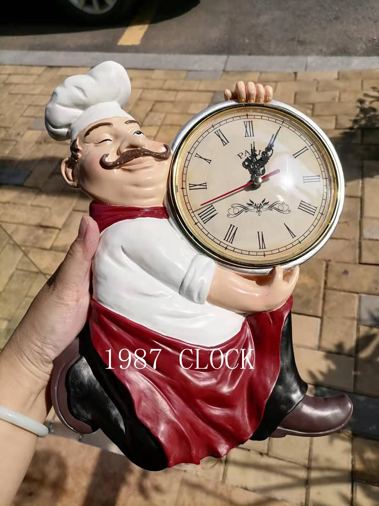 Vintage Resin Chef Clock Vintage Resin Chef Clock