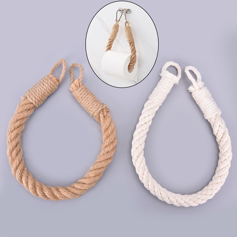 Vintage Rope Toilet Roll Holder