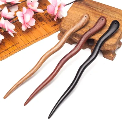 Vintage Sandalwood Wooden Hair Stick