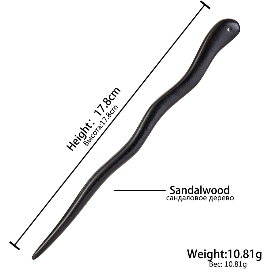 Vintage Sandalwood Wooden Hair Stick