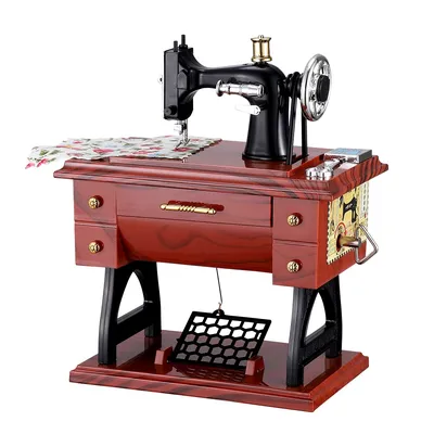 Vintage Sewing Machine Music Box