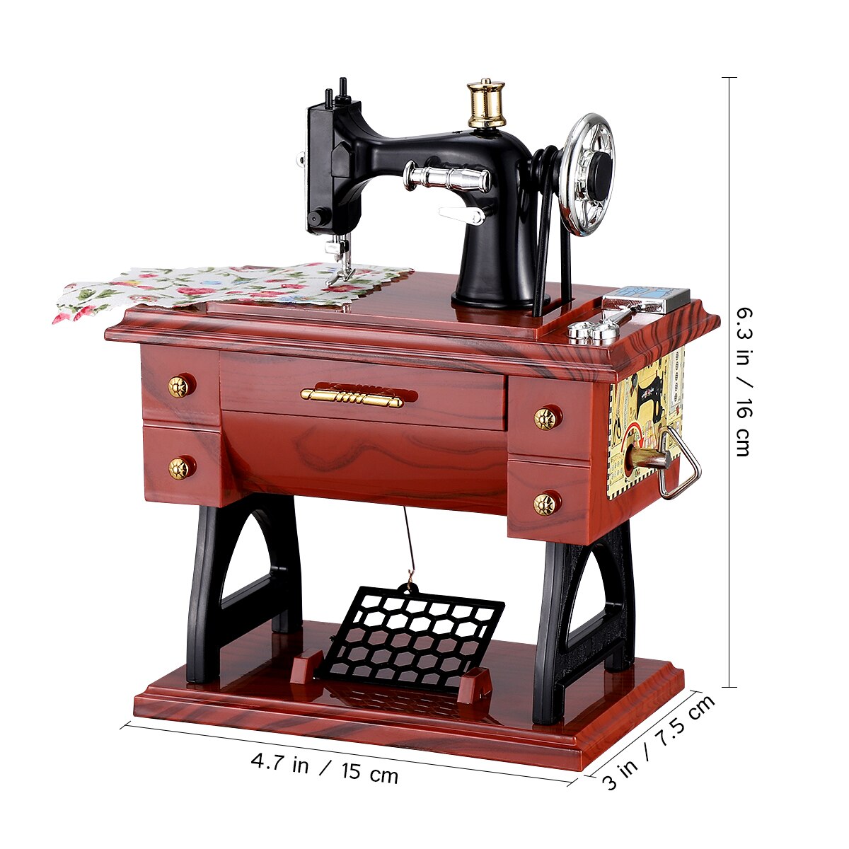 Vintage Sewing Machine Music Box