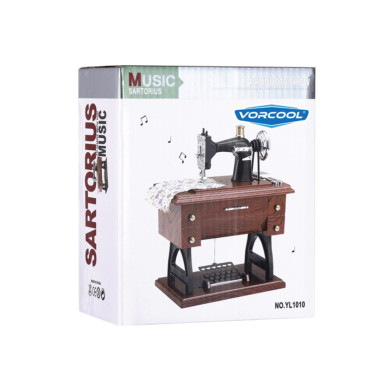 Vintage Sewing Machine Music Box