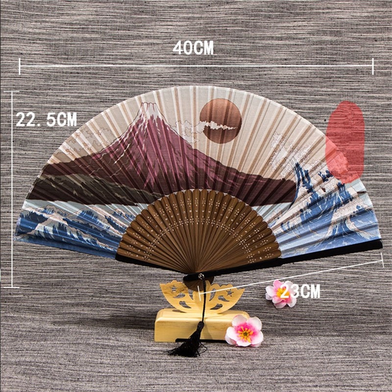 Vintage Silk Japanese Folding Fan Vintage Silk Japanese Folding Fan