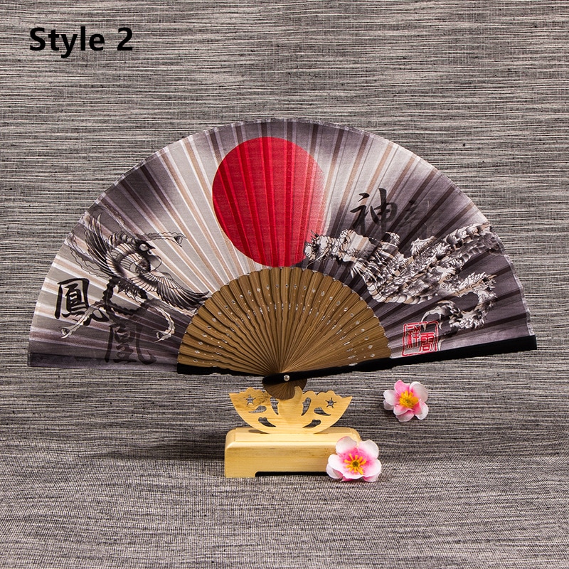Vintage Silk Japanese Folding Fan Vintage Silk Japanese Folding Fan