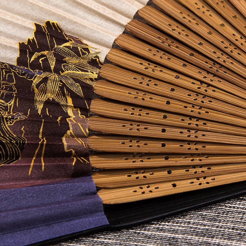 Vintage Silk Japanese Folding Fan Vintage Silk Japanese Folding Fan