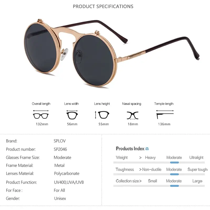 Vintage Steampunk Flip Sunglasses Retro Round Metal Sun Glasses for Men and Women Brand Designer Circle Oculos Vintage Steampunk Flip Sunglasses Retro Round Metal Sun Glasses for Men and Women Brand Designer Circle Oculos