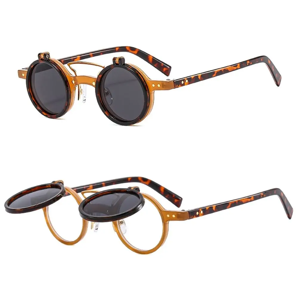Vintage Steampunk Flip Up Sunglasses Retro Small Round Metal Sun Glasses for Men Women Brand Circle Oculos Ins Shade Vintage Steampunk Flip Up Sunglasses Retro Small Round Metal Sun Glasses for Men Women Brand Circle Oculos Ins Shade