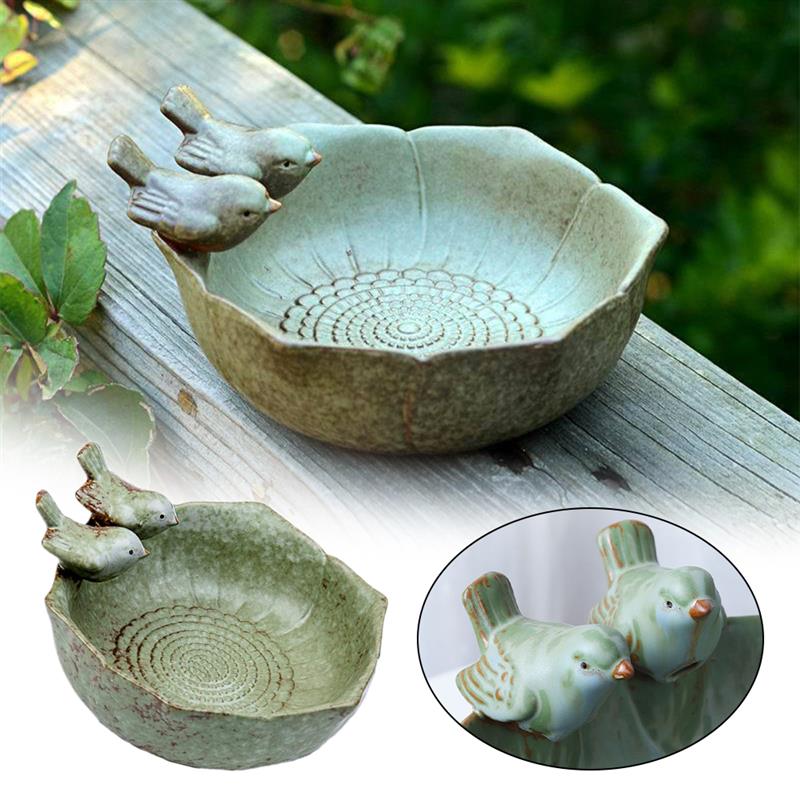 Vintage Style Ceramic Bird Bath Bowl Vintage Style Ceramic Bird Bath Bowl