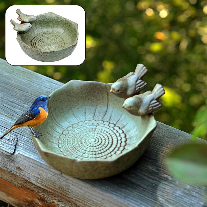 Vintage Style Ceramic Bird Bath Bowl Vintage Style Ceramic Bird Bath Bowl