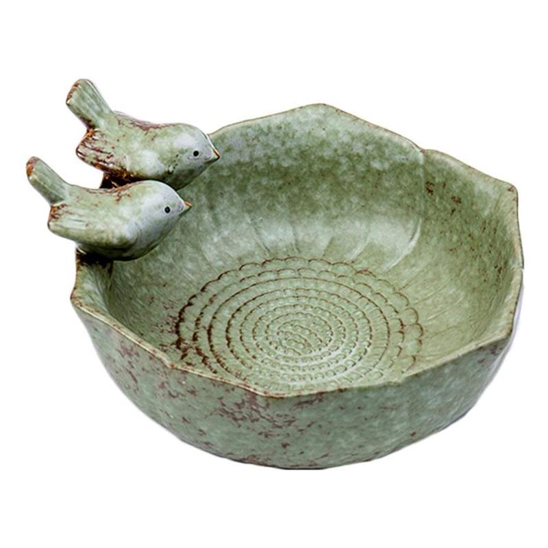 Vintage Style Ceramic Bird Bath Bowl Vintage Style Ceramic Bird Bath Bowl
