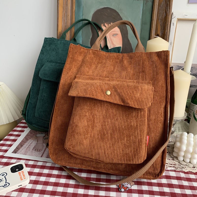 Vintage Style Corduroy Shoulder Bag Vintage Style Corduroy Shoulder Bag