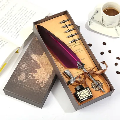 Vintage Style Feather Writing Pen